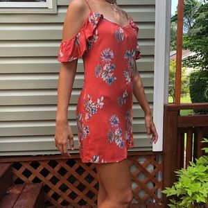 Floral off the shoulder beachy dress